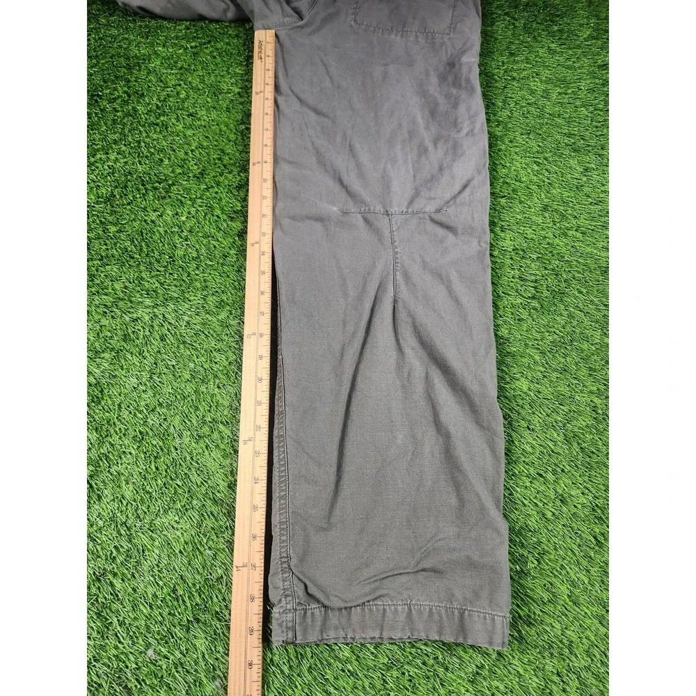 Gap Pants Mens 32x31 Gray Chino Elastic Waist Relaxed Straight Leg Casual Cotton